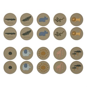 LIEWOOD - Memory Spil, Safari/Oat Multi Mix